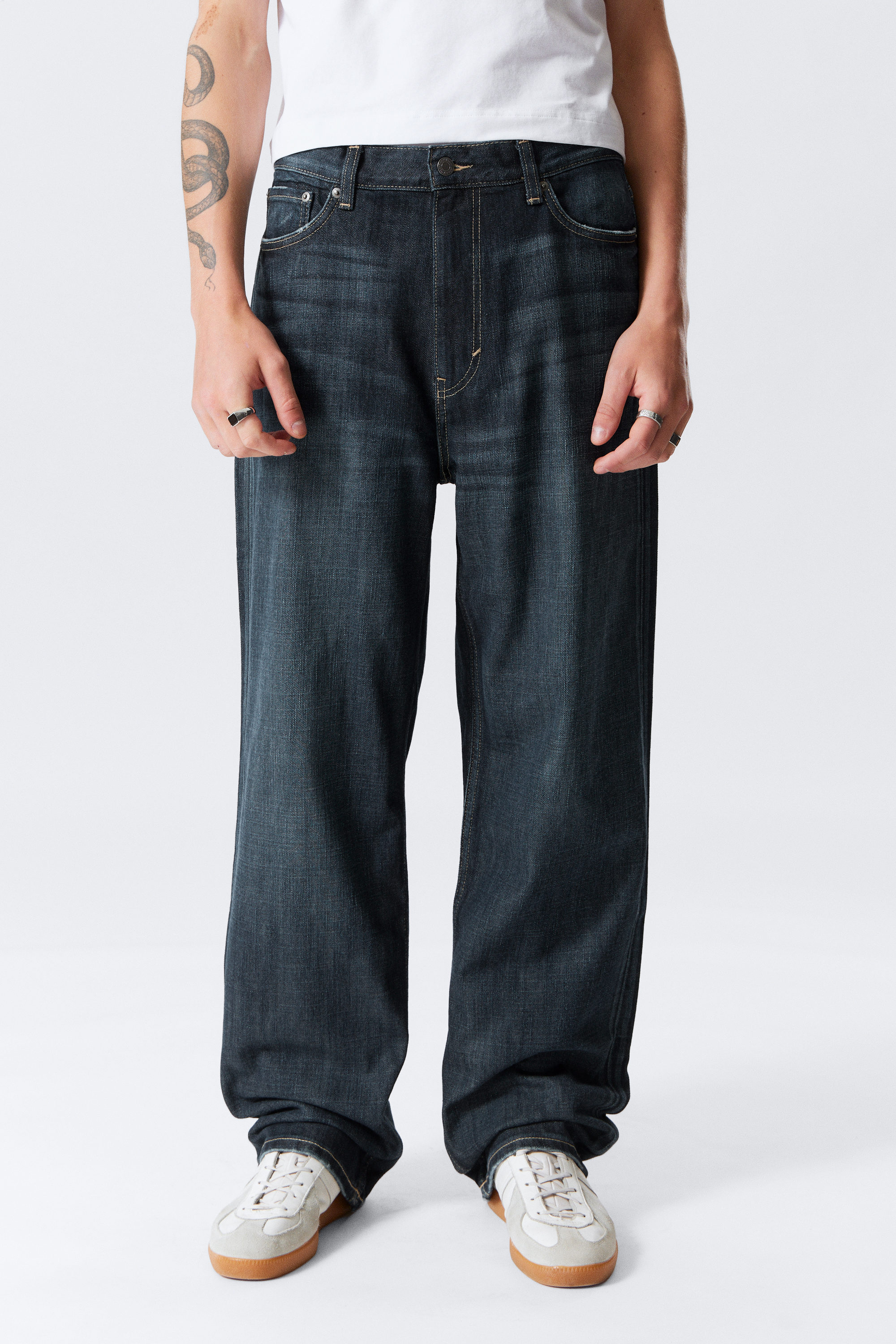 Deep Ocean Blue - Dunkelblau - Galaxy Loose Straight Leg Jeans - 2
