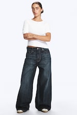 Deep Ocean Blue - Dunkelblau - Solar Regular Waist Loose Wide Unisex Jeans - 1