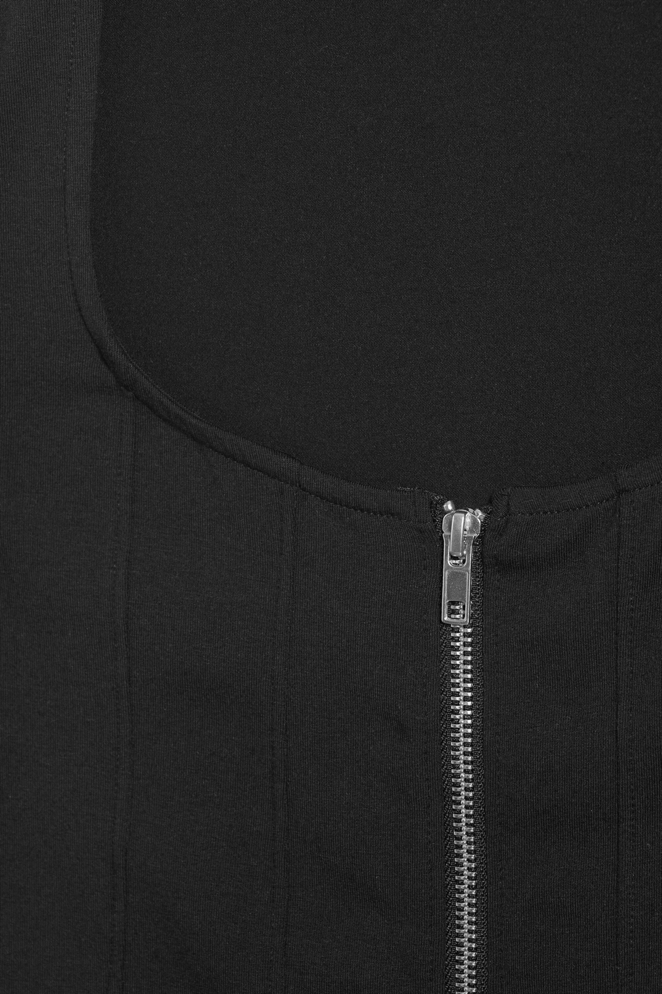 Black - Fitted Zip Corset - 6