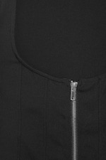 Black - Fitted Zip Corset - 6