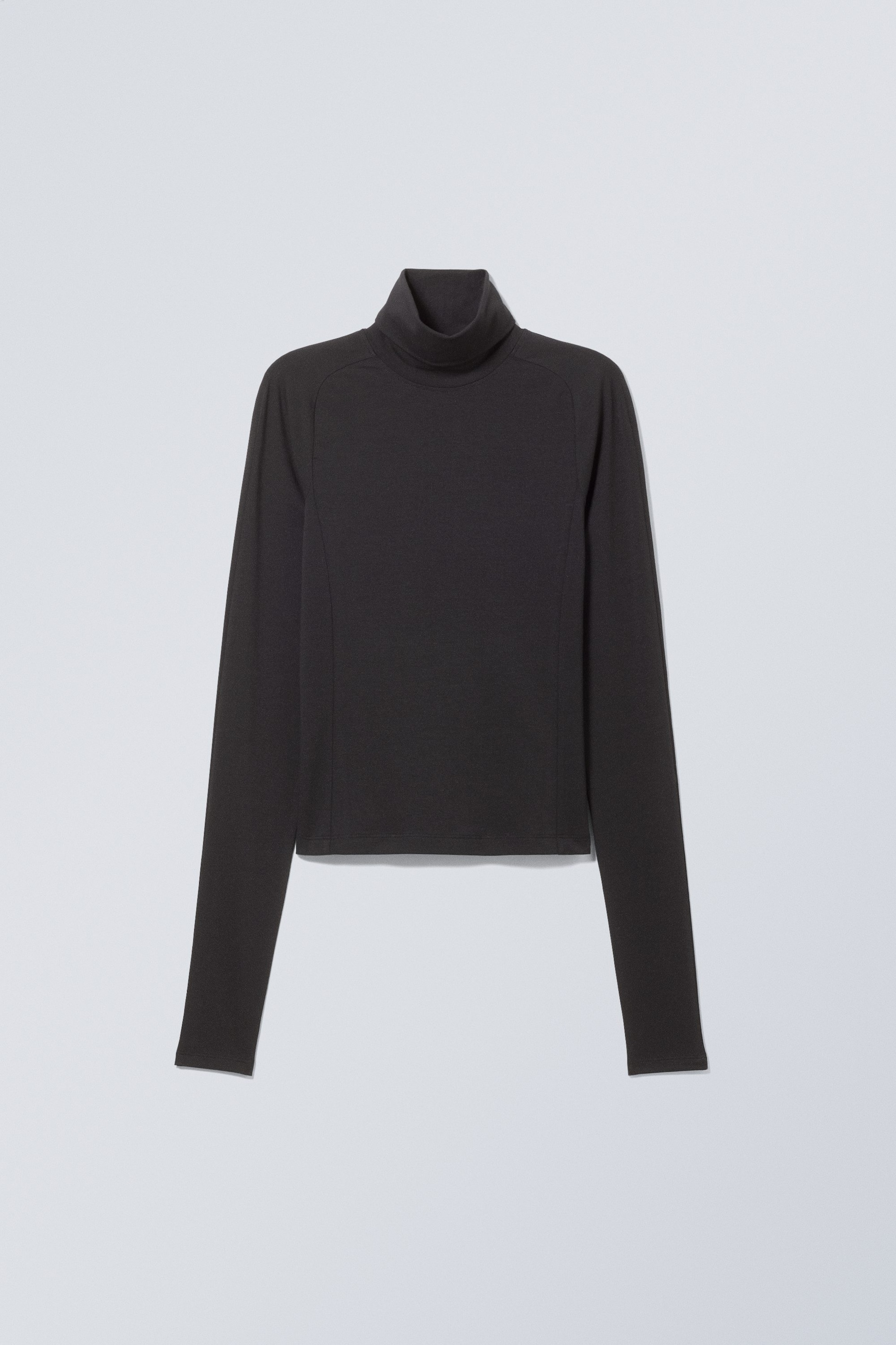 Svart - Slim Fitted Turtleneck - 0