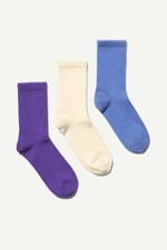 Blau/Lila/Weiß - Socken Eleven 3er-Pack - 0