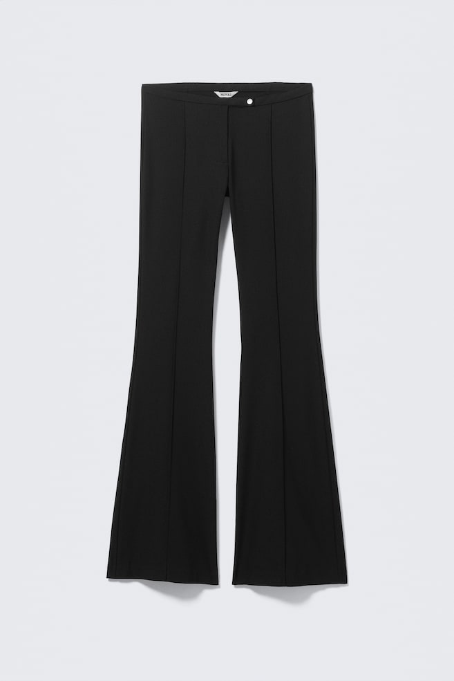 Skinny Flared-Hose mit niedrigem Bund - Schwarz/Dunkles Khakigrün - 1
