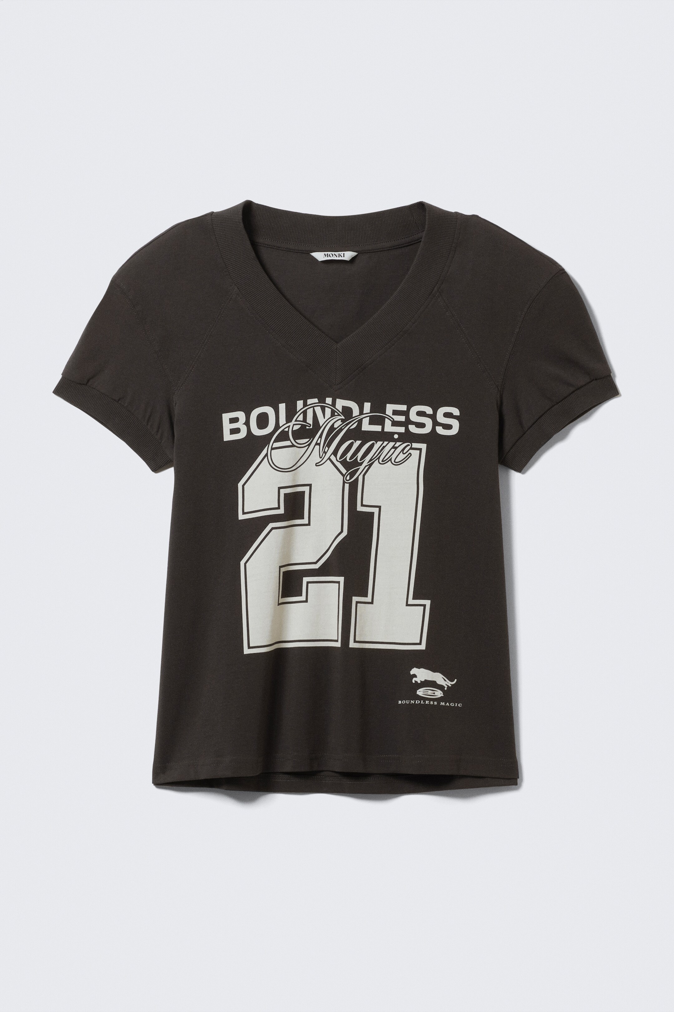 Προβολή μεγαλύτερης εικόνας: Graphic V-Neck T-shirt - Μαύρο - Ladies | H&M GR 4