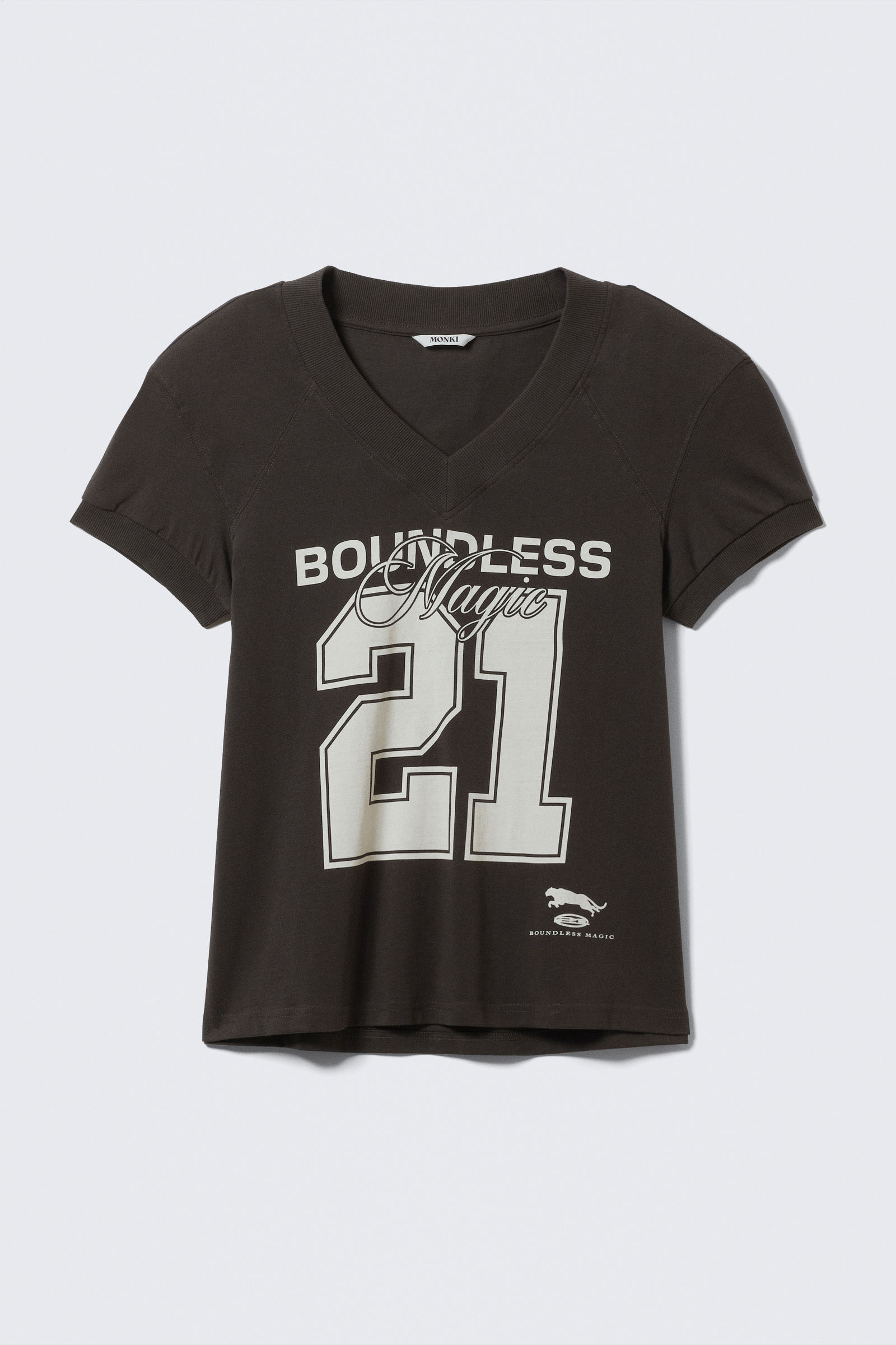 Padded Shoulder Graphic Short-Sleeve Top