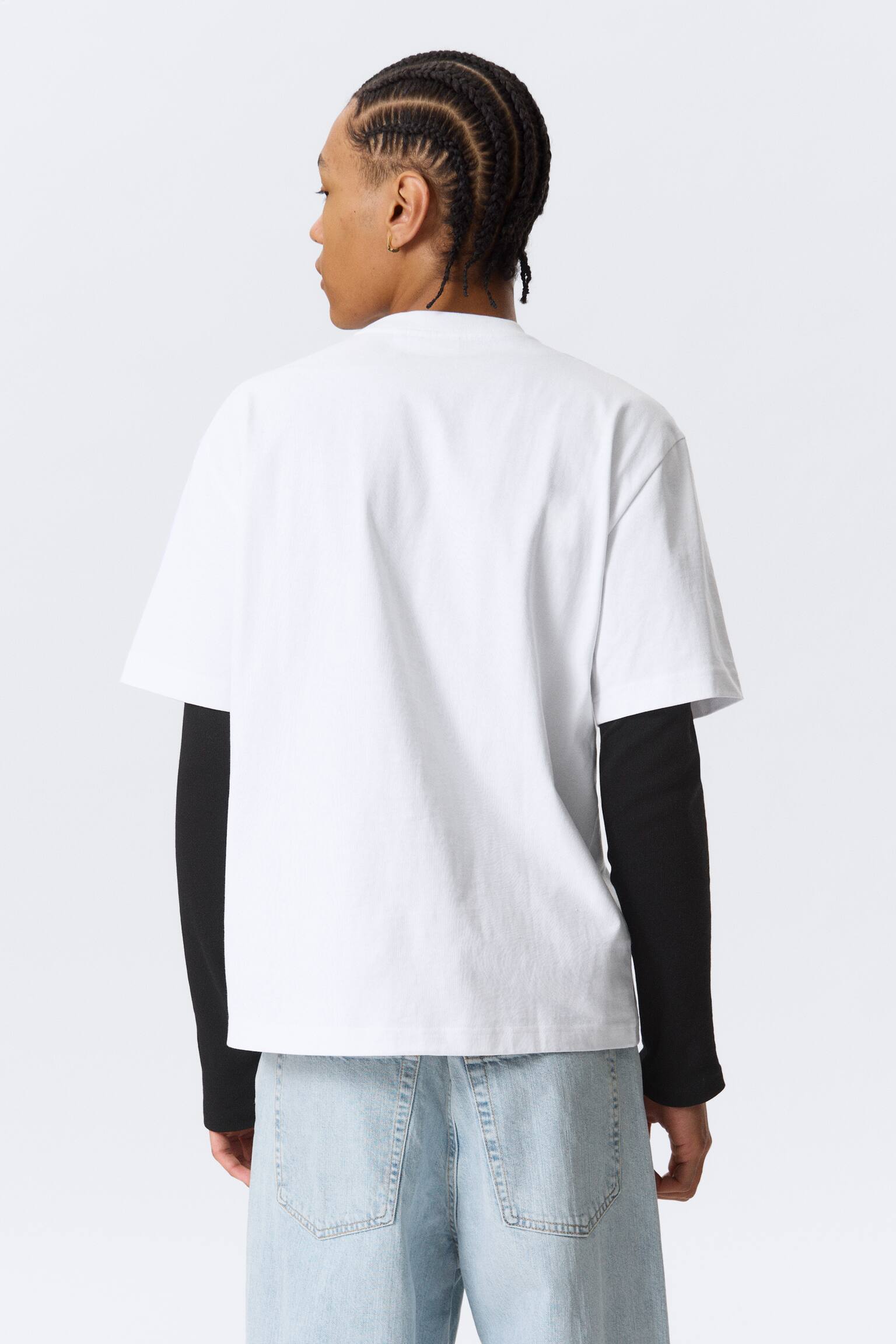 Relaxed Graphic Printed T-shirt - White - Reclaim your wisdom/Black - Team Building/Washed Black - SYSTEM - 4