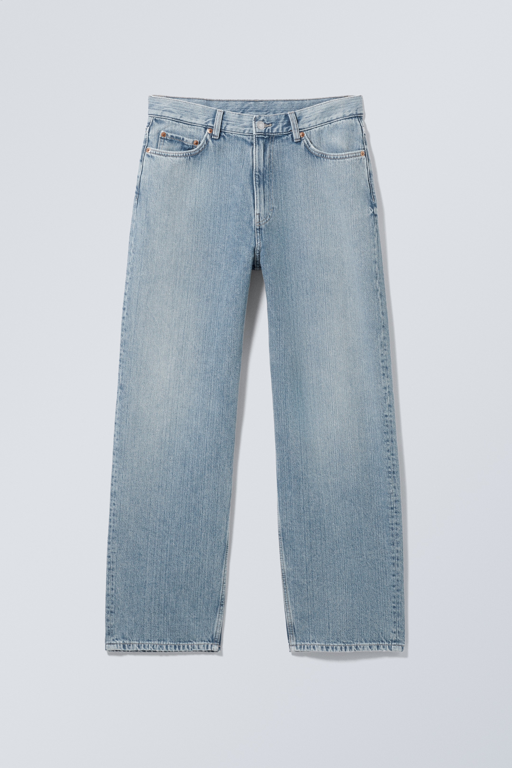View larger image: Galaxy Loose Straight Leg Jeans - Blue Fade - Medium Blue - Men | H&M GB 11