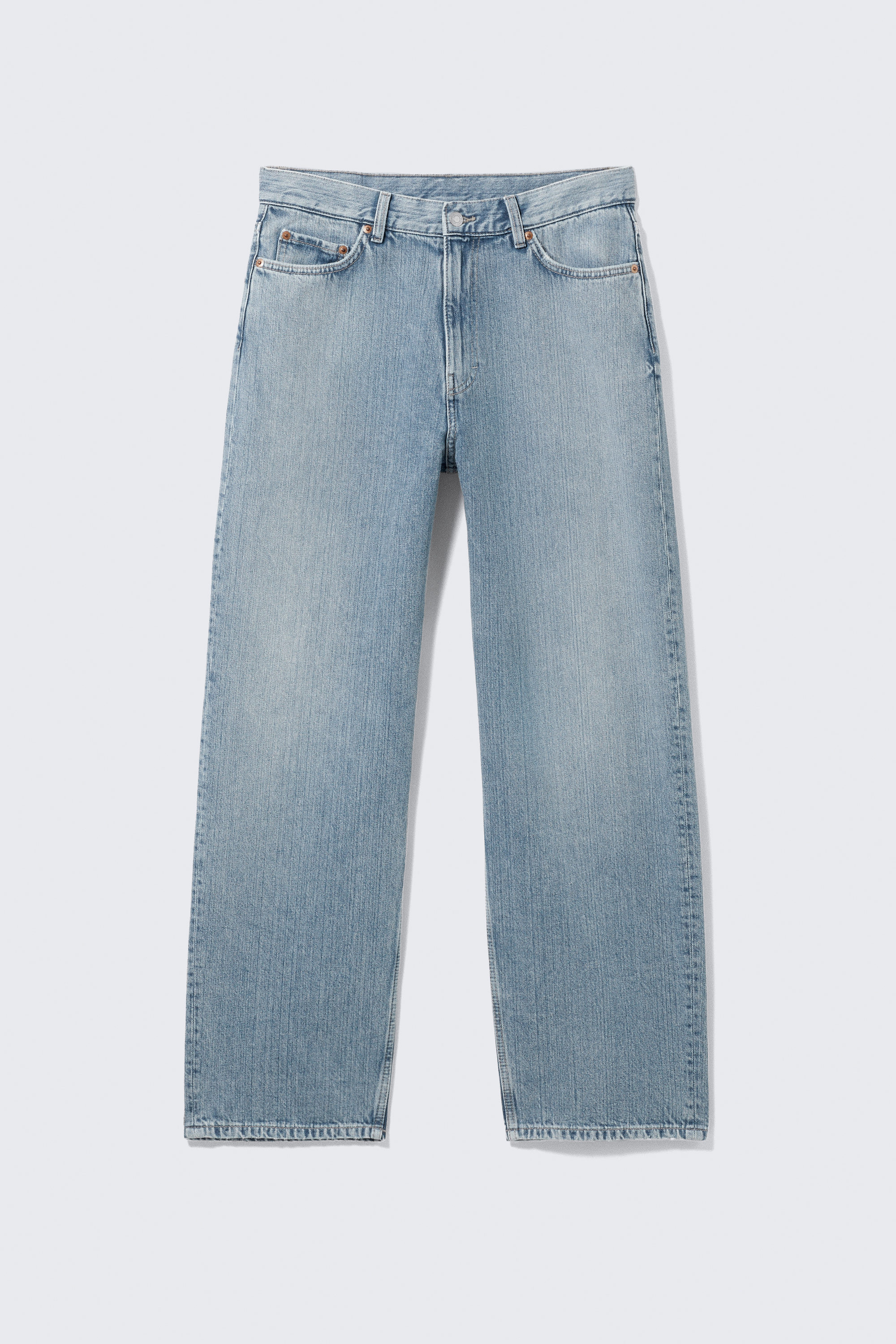 Blue Fade - Medium Blue - Galaxy Loose Straight Leg Jeans - 6