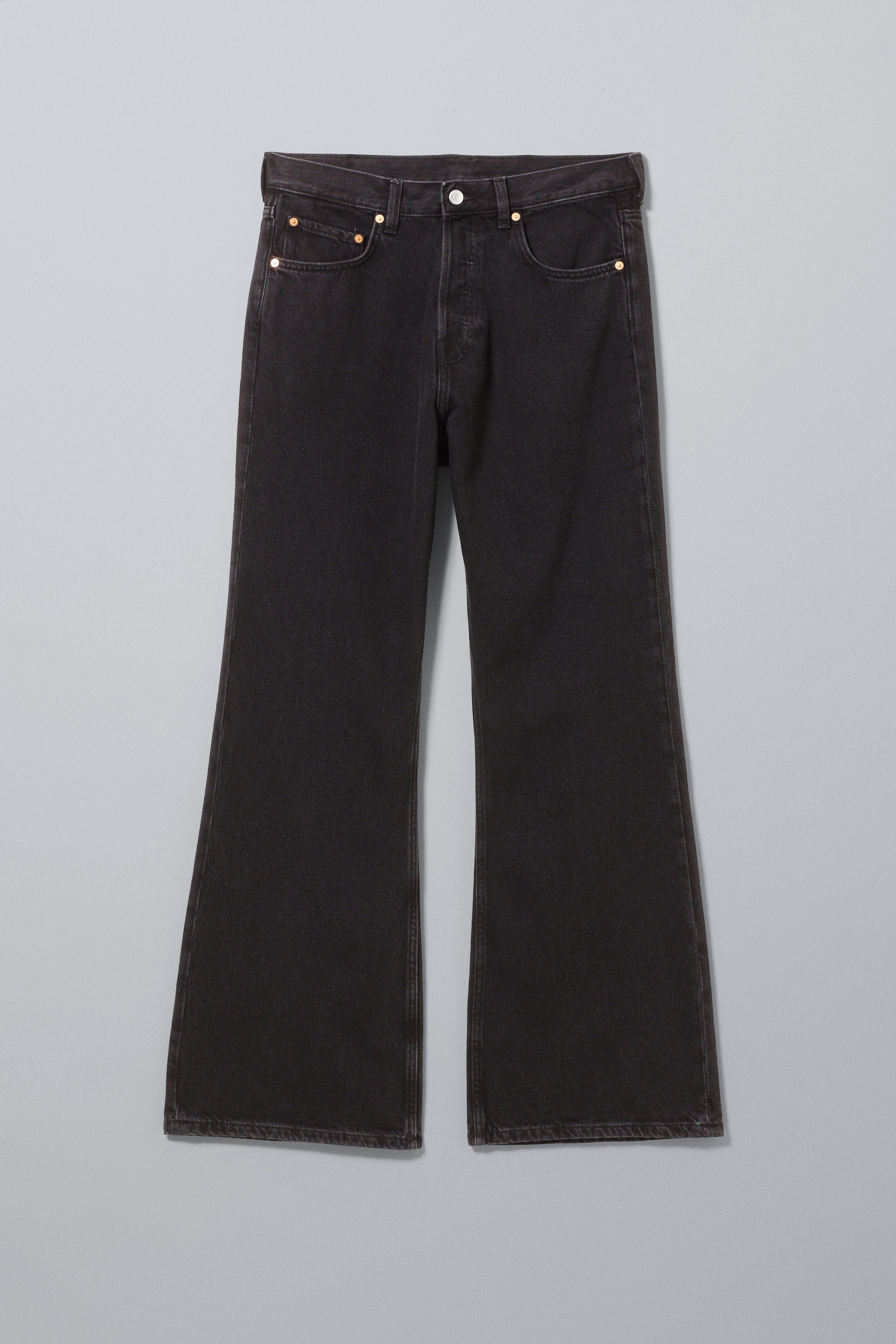 Tintenschwarz - Time Loose Bootcut Leg Jeans - 0