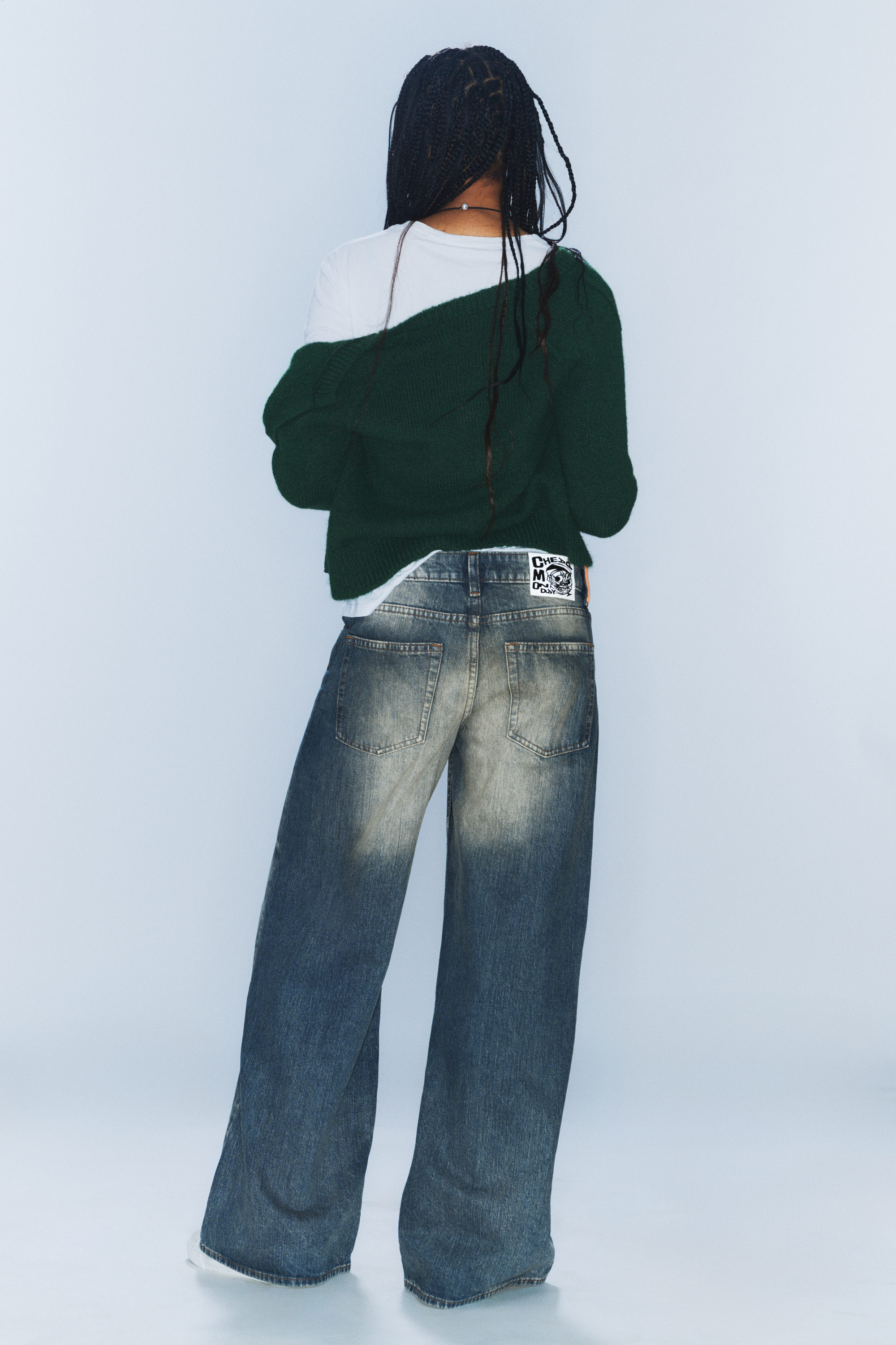 Canyon Blue - Dunkelblau - Poser – Weite Jeans mit normaler Taille - 3