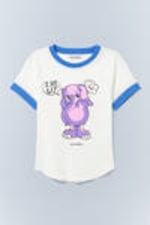 Off-white & Blue - Tight Printed Short Sleeve Mini T-shirt - 0