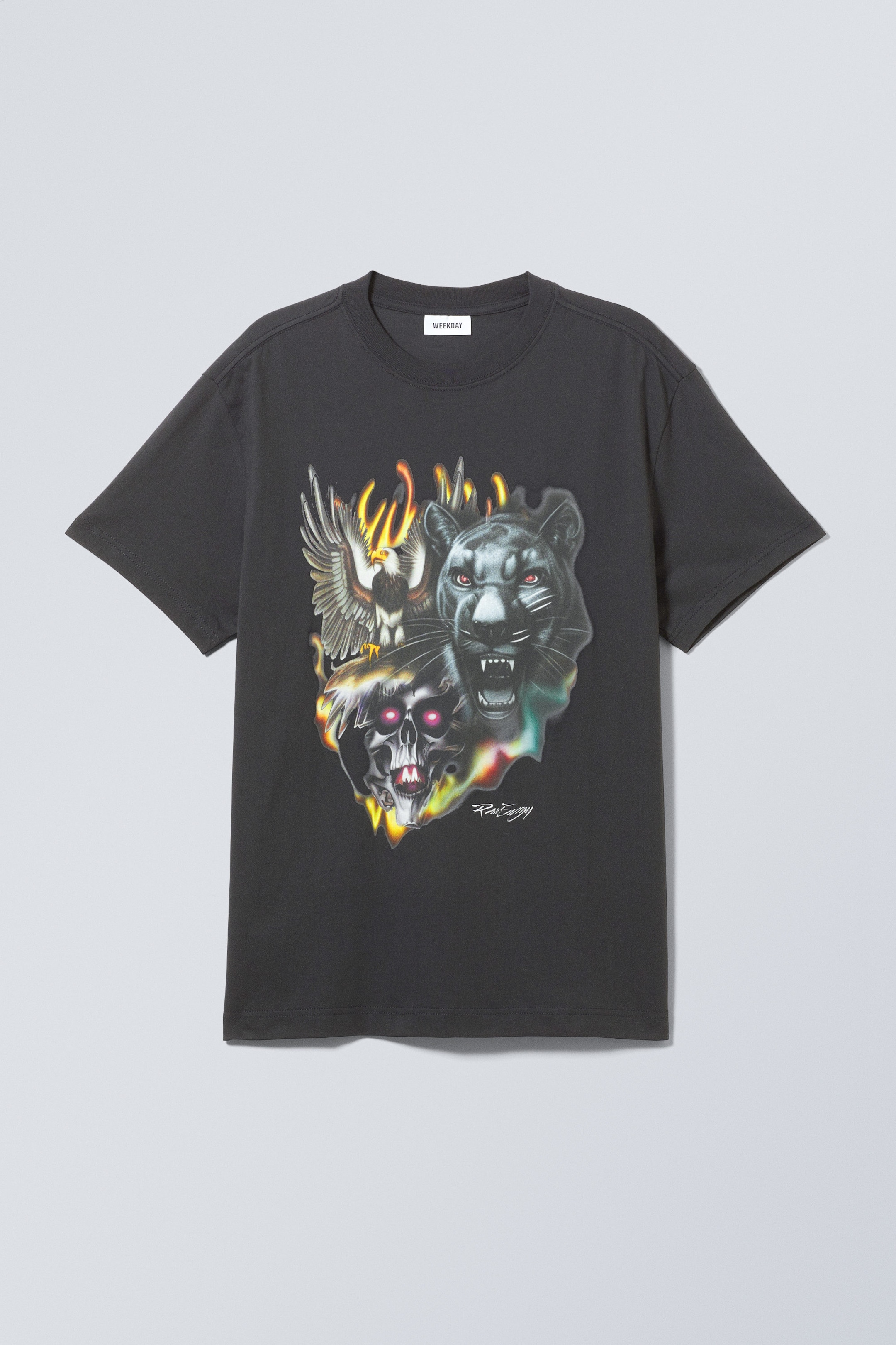 Raw Animals Energy - T-shirt oversize à imprimé graphique - 1