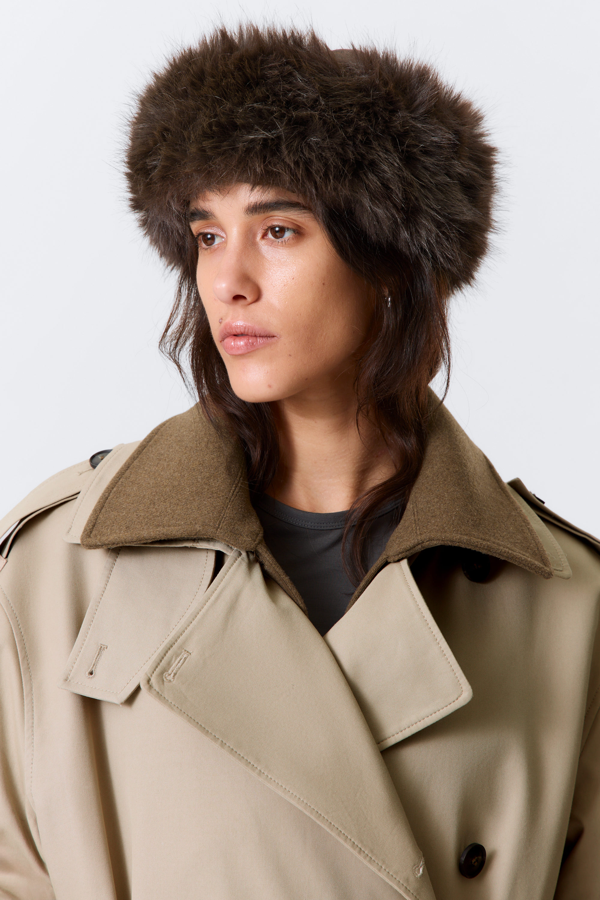 Braun - Mütze aus Kunstpelz - 1