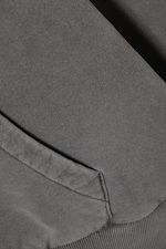 Washed Dark Grey - Loose Heavyweight Cotton Hoodie - 4