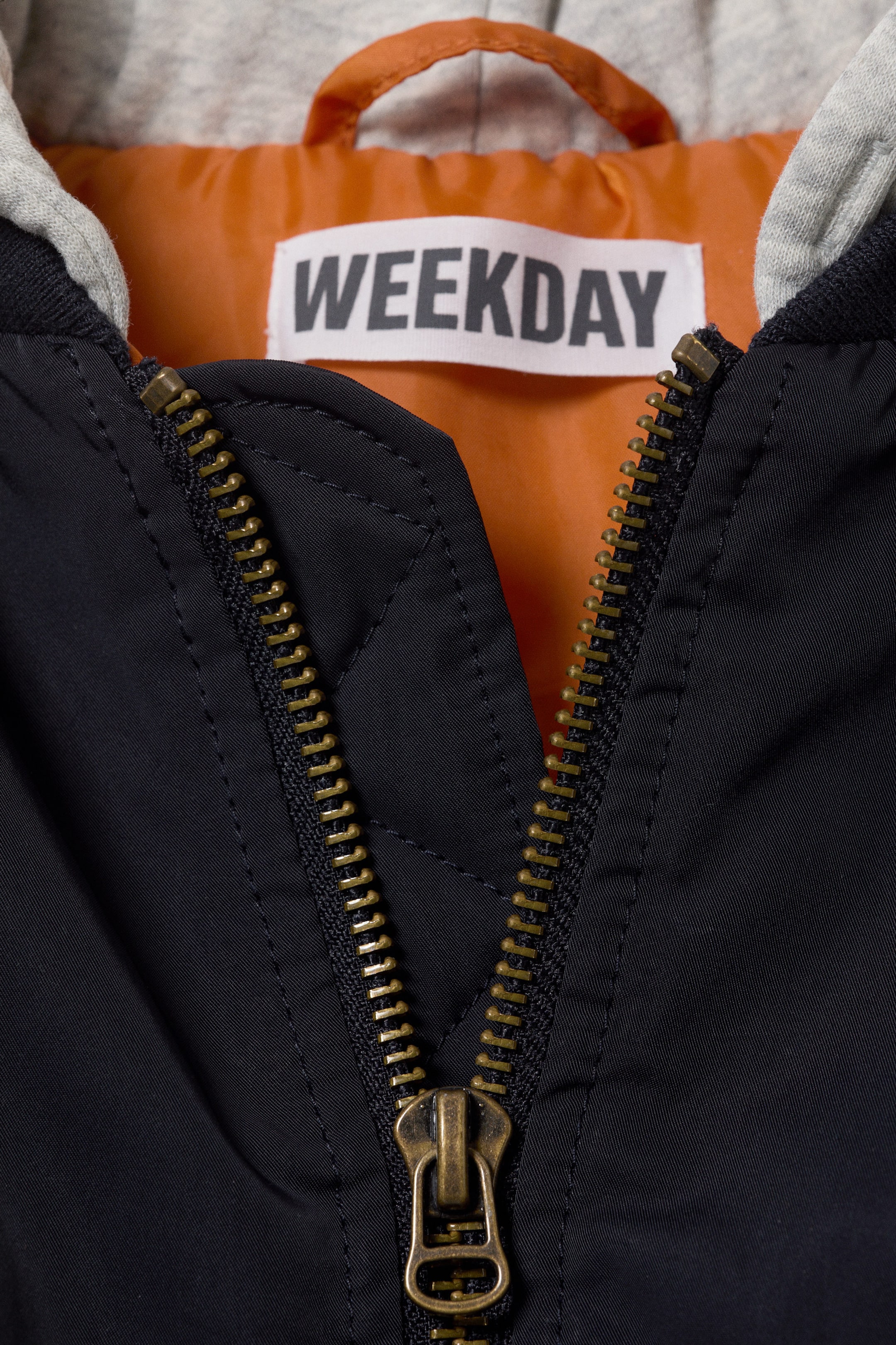 Dark Navy Blue - Loose Hooded Bomber Jacket - 10