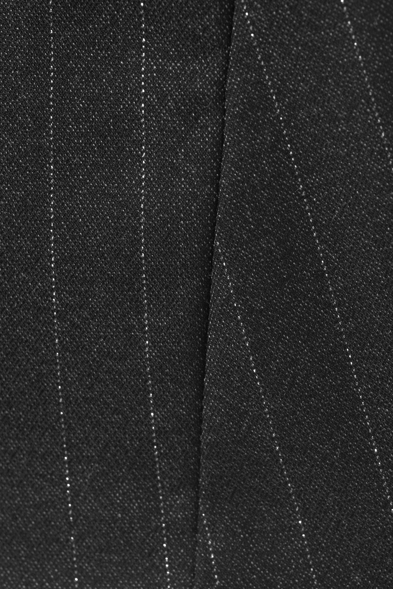 Low Rise Brushed Twill Mini Skirt - Dark Grey - Metallic Stripe/Brown Checked - 3