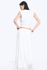 Dusty White - Crinkled Maxi Skirt - 2