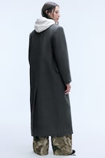 Dark Grey Melange - LOGAN DOUBLE-BREASTED WOOL-BLEND COAT - 5
