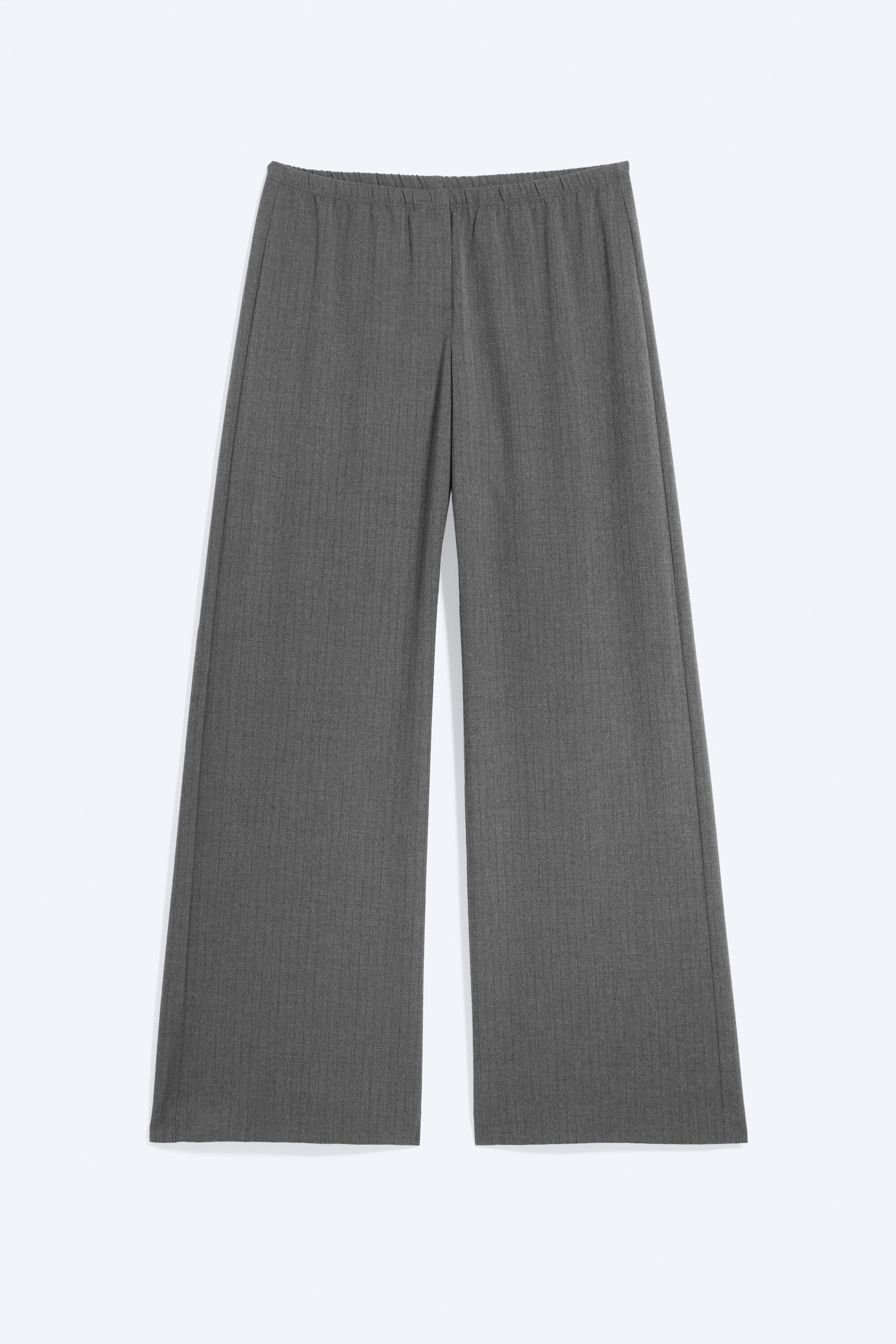 Dunkelgrau mit Nadelstreifen - Pull-on-Anzughose mit niedrigem Bund - 4