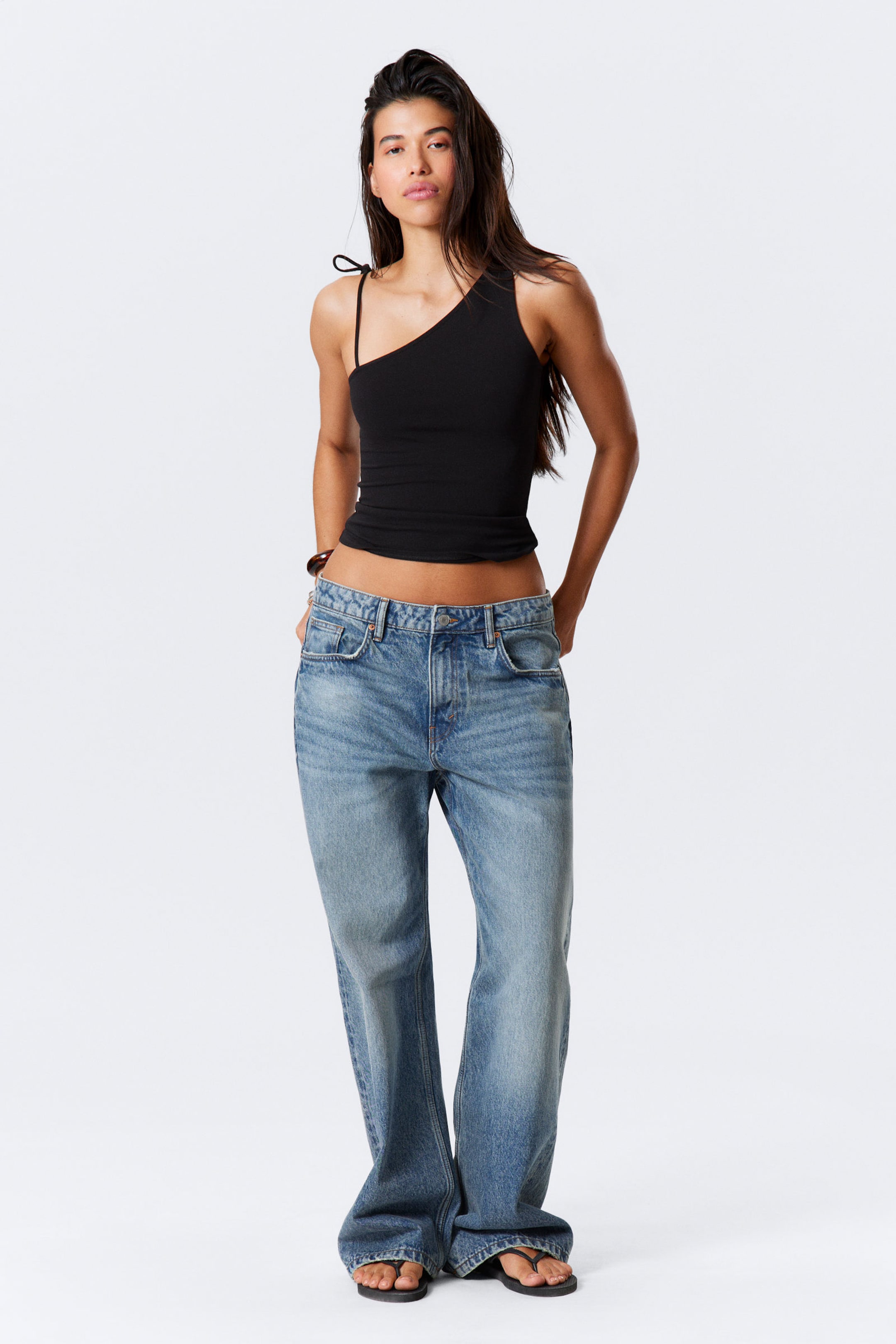 #272627 - Slim Fit One-Shoulder Tank Top - 2