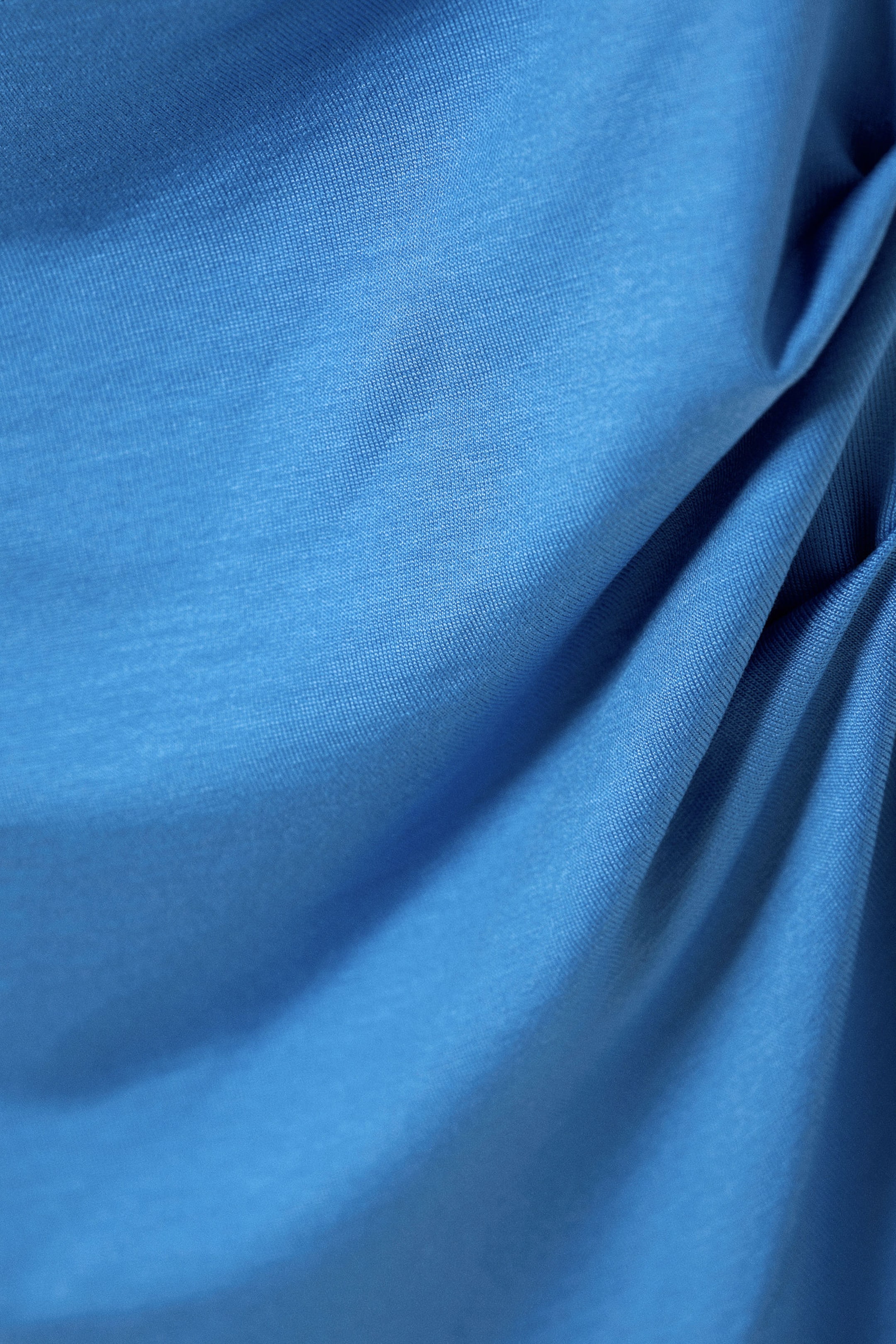 Blau - Drapiertes Minikleid - 2