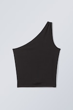 Black - Y2K One Shoulder Top - 0