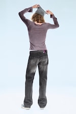 Rubby – Schwarz - Anti – Unisex-Jeans mit niedrigem Bund - 5