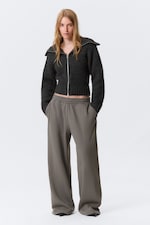 Grey - Loose Long Heavyweight Sweatpants - 0