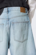 Kimberley Blue - Light Blue - Astro Mid Rise Loose Baggy Denim Shorts - 3