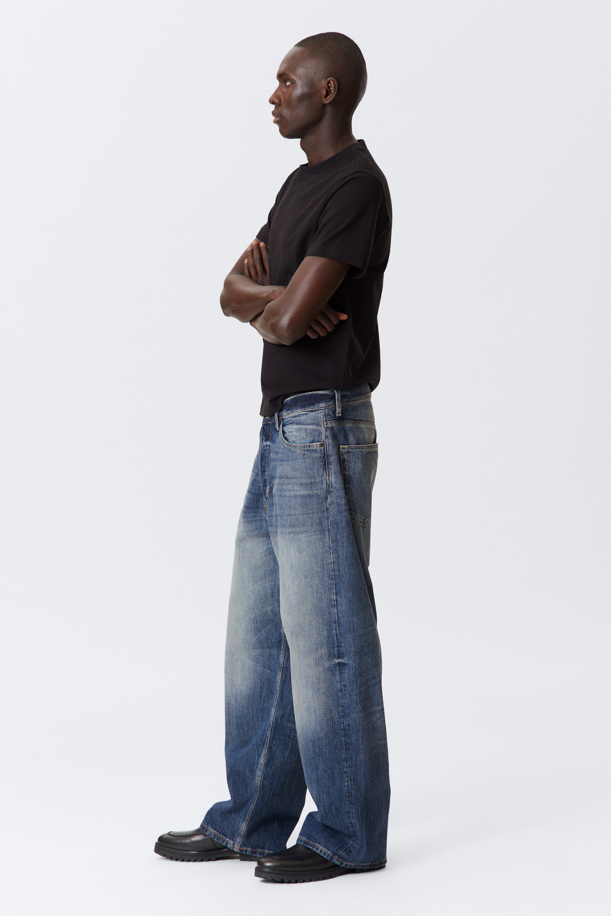 Board Blue - Medium Blue - Astro Loose Baggy Leg Jeans - 2