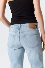 Dream Blue - Ljusblå - Tension Mid Waist Slim Bootcut Leg Jeans - 3