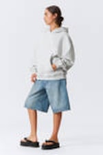 Light Grey Melange - Oversized Heavyweight Hoodie - 2
