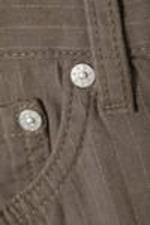 Graubraun - Nadelstreifen - Space – Relaxte Hose mit geradem Bein - 1