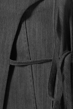 Dark Grey Melange - Strappy Mini Wrap Skirt - 5