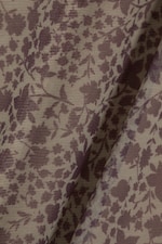 Khaki/Burgundy - Floral - Layered Mesh Midi Skirt - 5