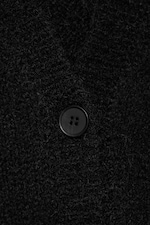 Black - Soft Knit V-Neck Cardigan - 4