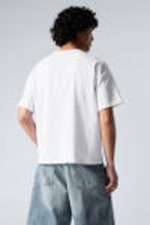 Weiß - Dream Marker-Logo - Bedrucktes kastiges T-Shirt - 2