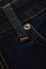 Shiny Blue - Dark Blue - Neptune Low Rise Slim Straight Jeans - 6