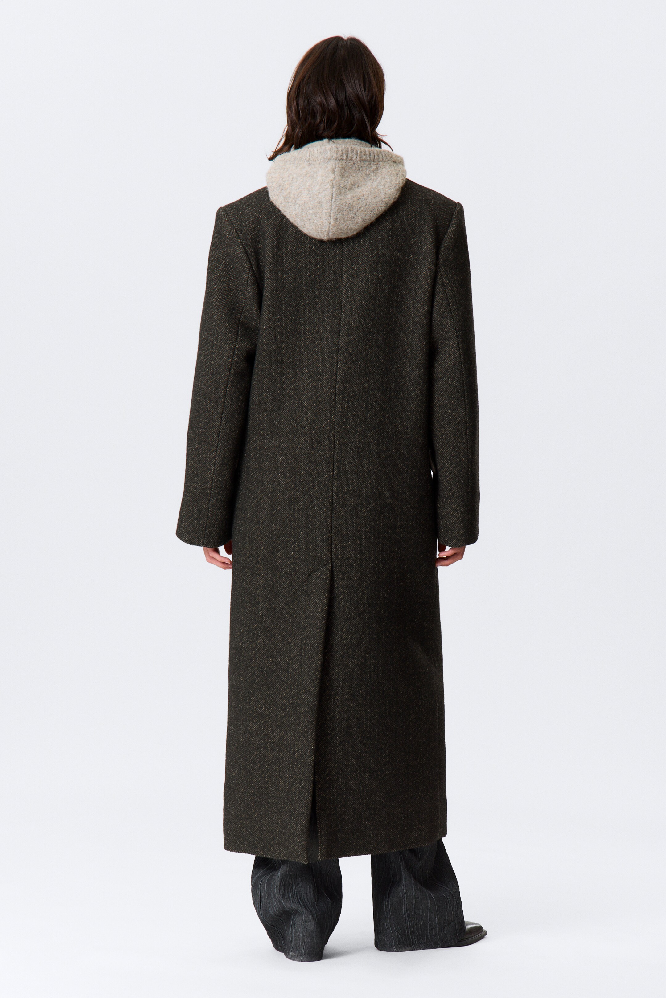 Ingrandisci l'immagine: Logan Double-Breasted Wool-Blend Coat - Dark Brown - DONNA | H&M CH 9