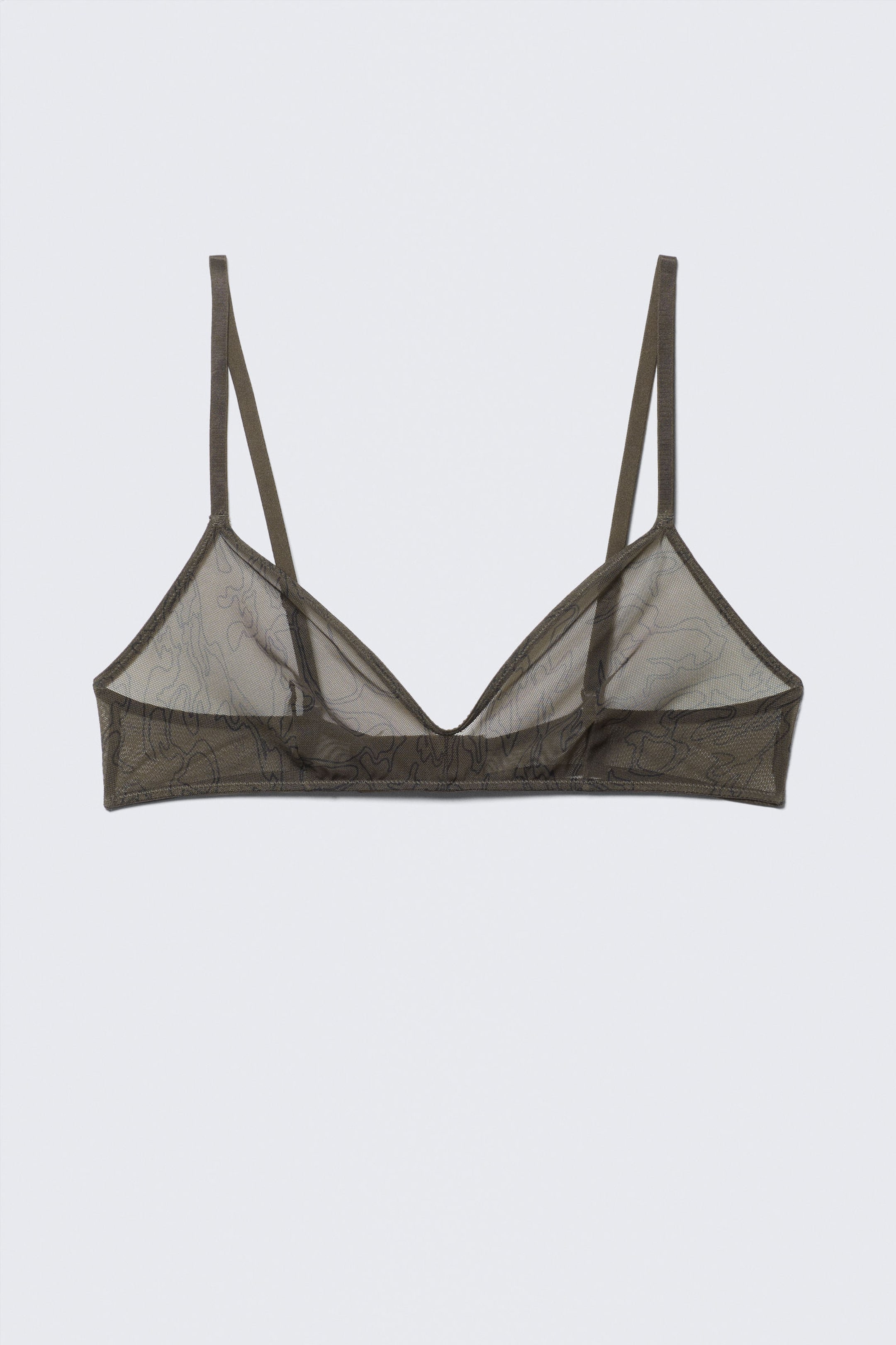 #423934 - Mila triangel-bh van mesh met print - 1