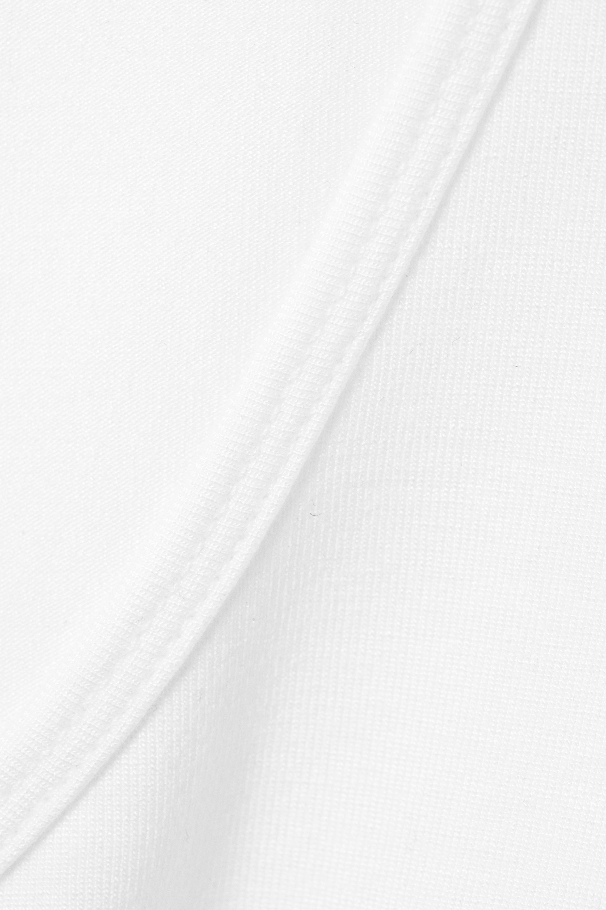 White - Deep Back Long-Sleeved Top - 6