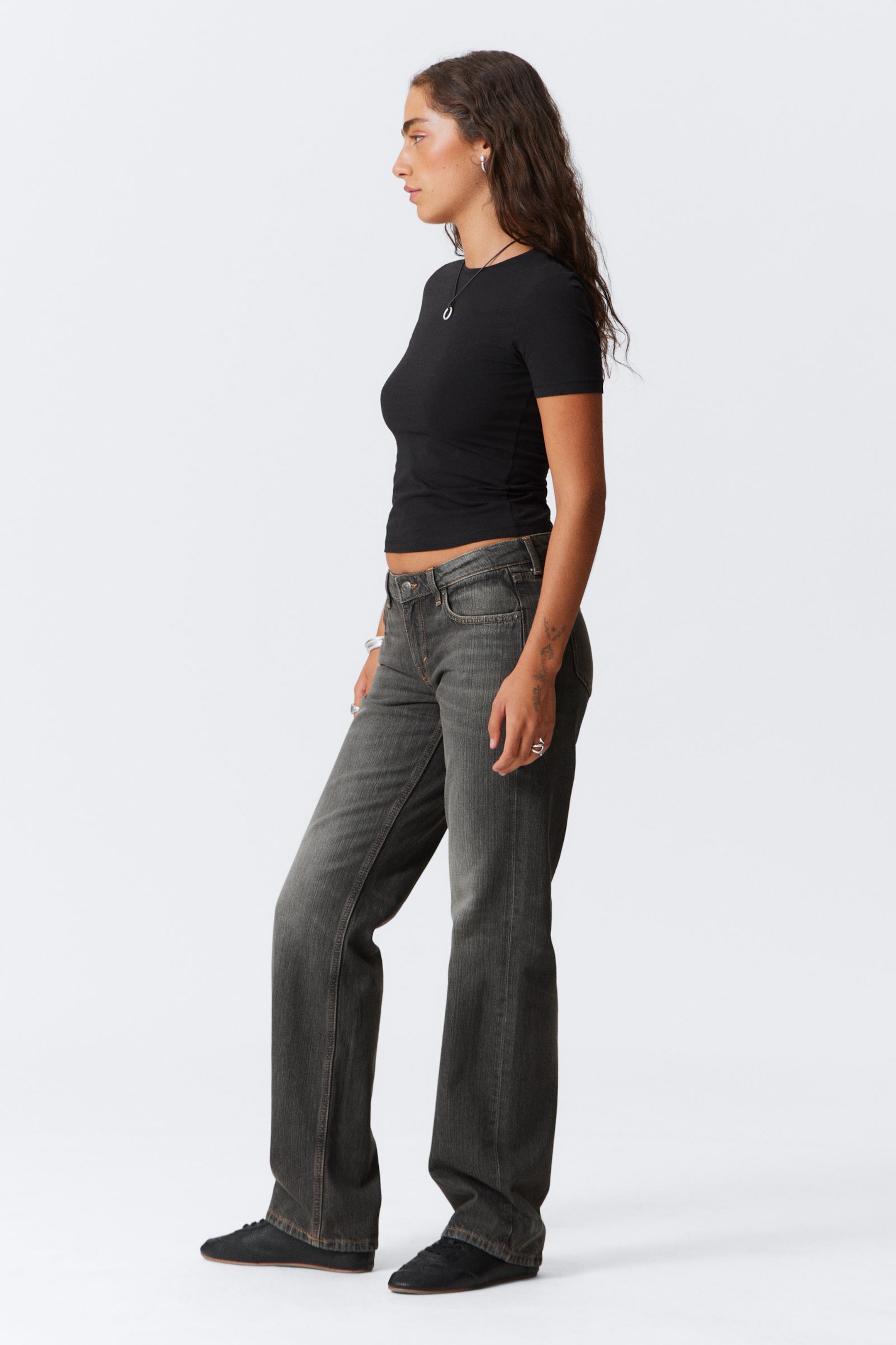 Mine Grey - Medium Grey - Arrow Low Rise Regular Straight Leg Jeans - 2