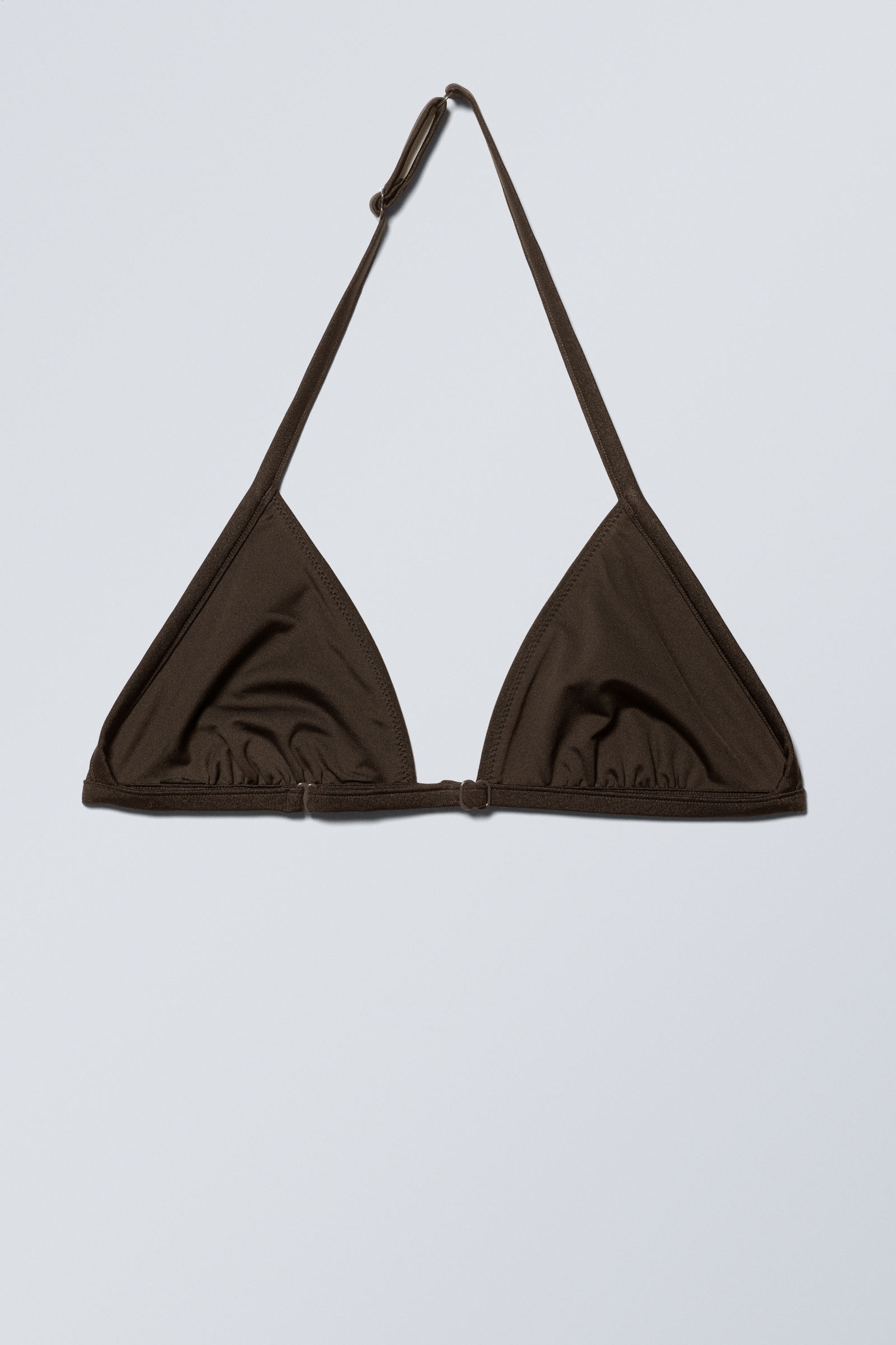 Dunkelbraun - Neckholder-Triangel-Bikinioberteil - 4
