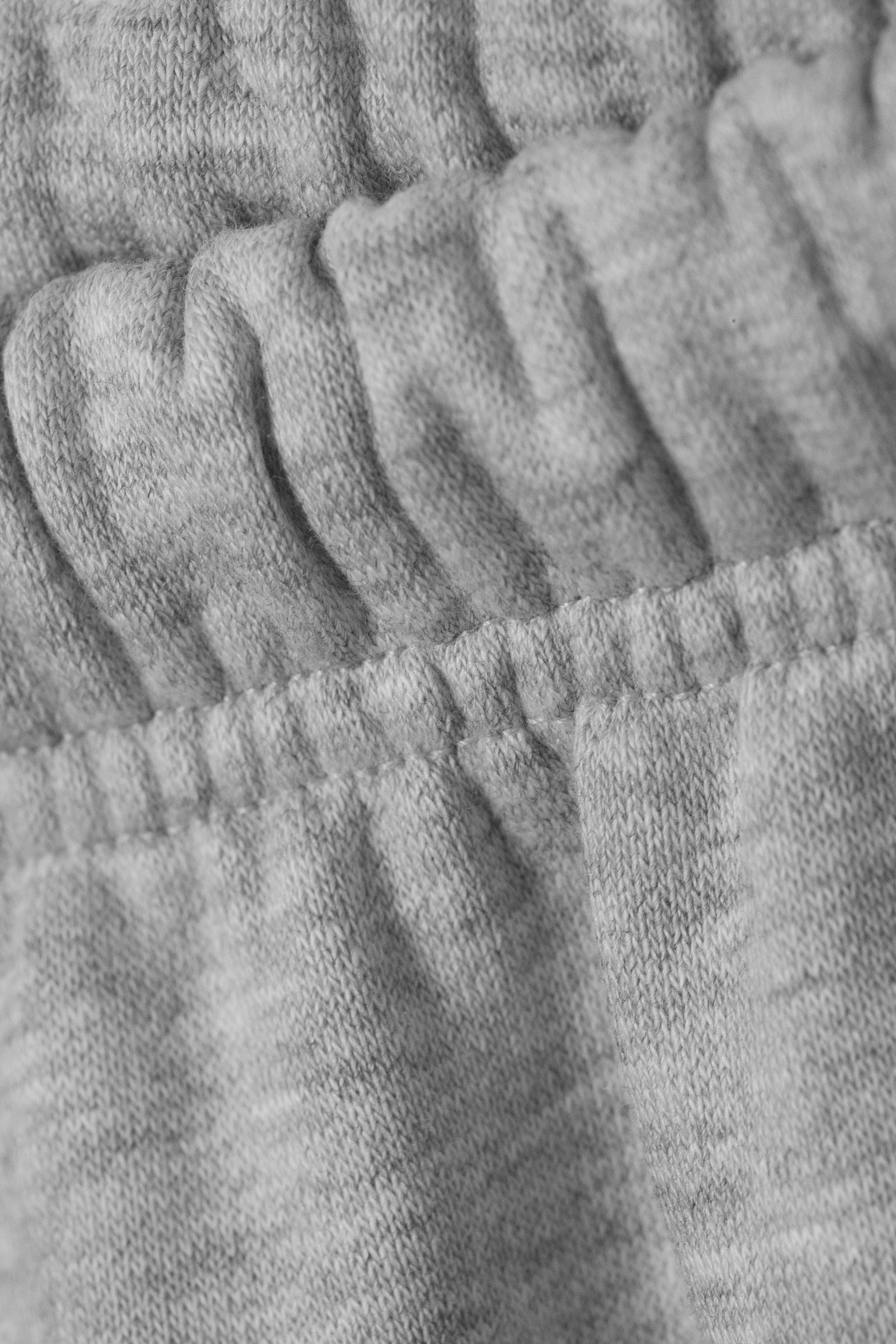 Gråmelerad - Sweatpants med lös passform i kraftig bomull - 5