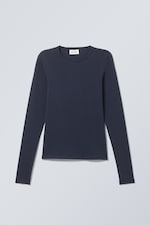 Dark Blue - Slim Fitted Long Sleeve - 0