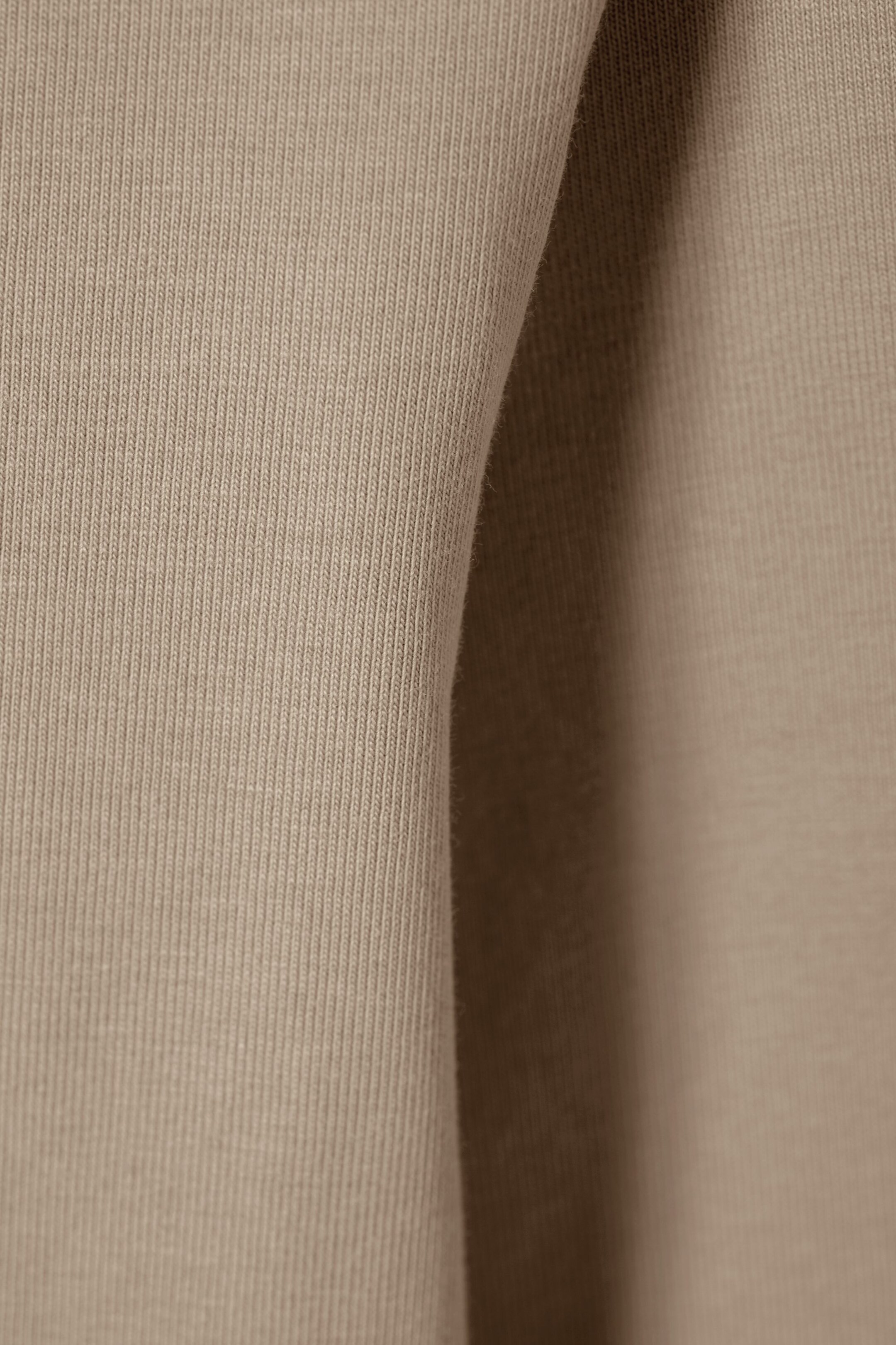 Beige - Mini croptop met lange mouw - 1