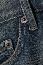 Baltic Blue - Dark Blue - Duchess Low Rise Distressed Mini Denim Shorts - 1