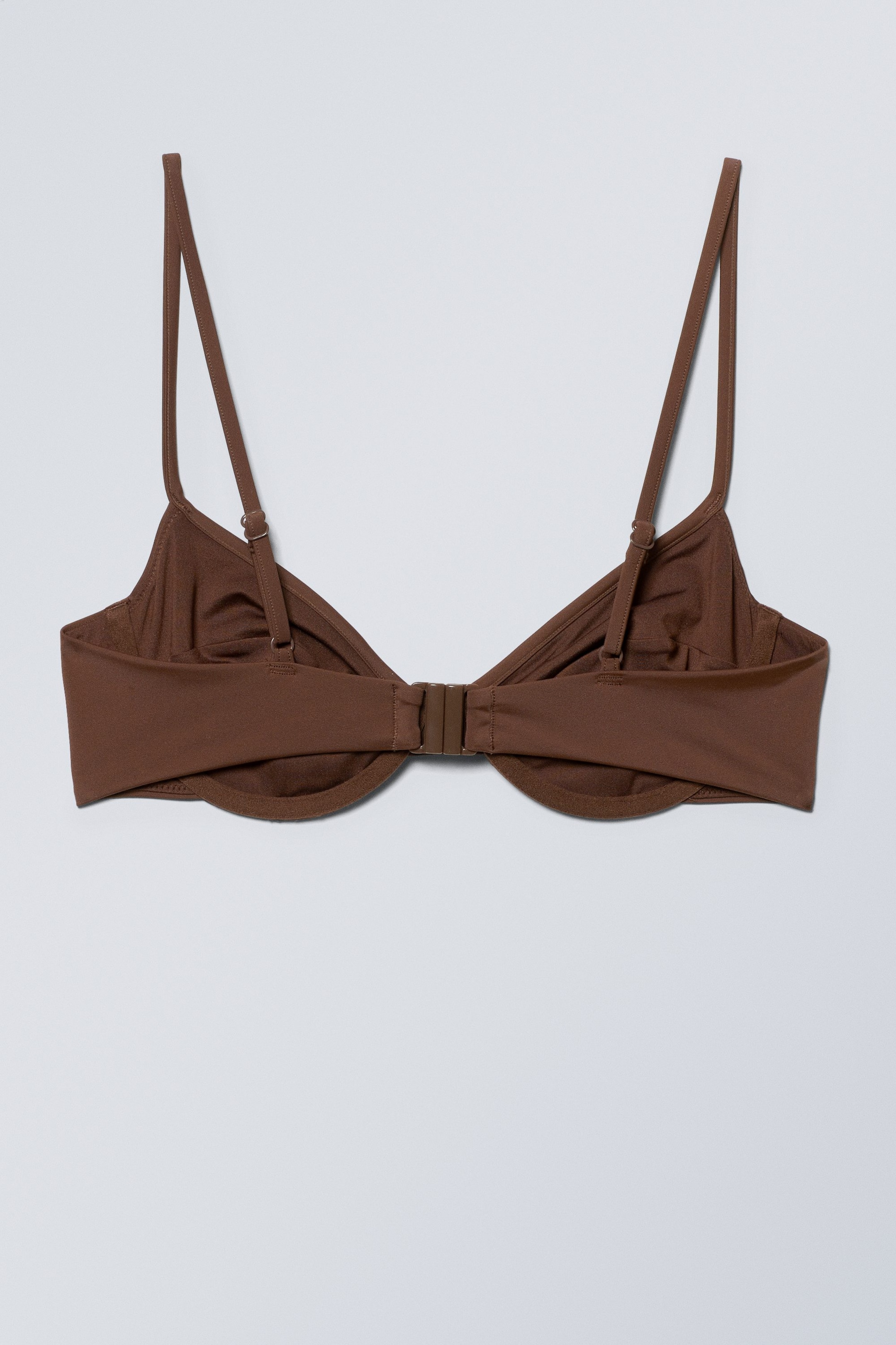Braun - Bikinioberteil mit Bügeln - 1