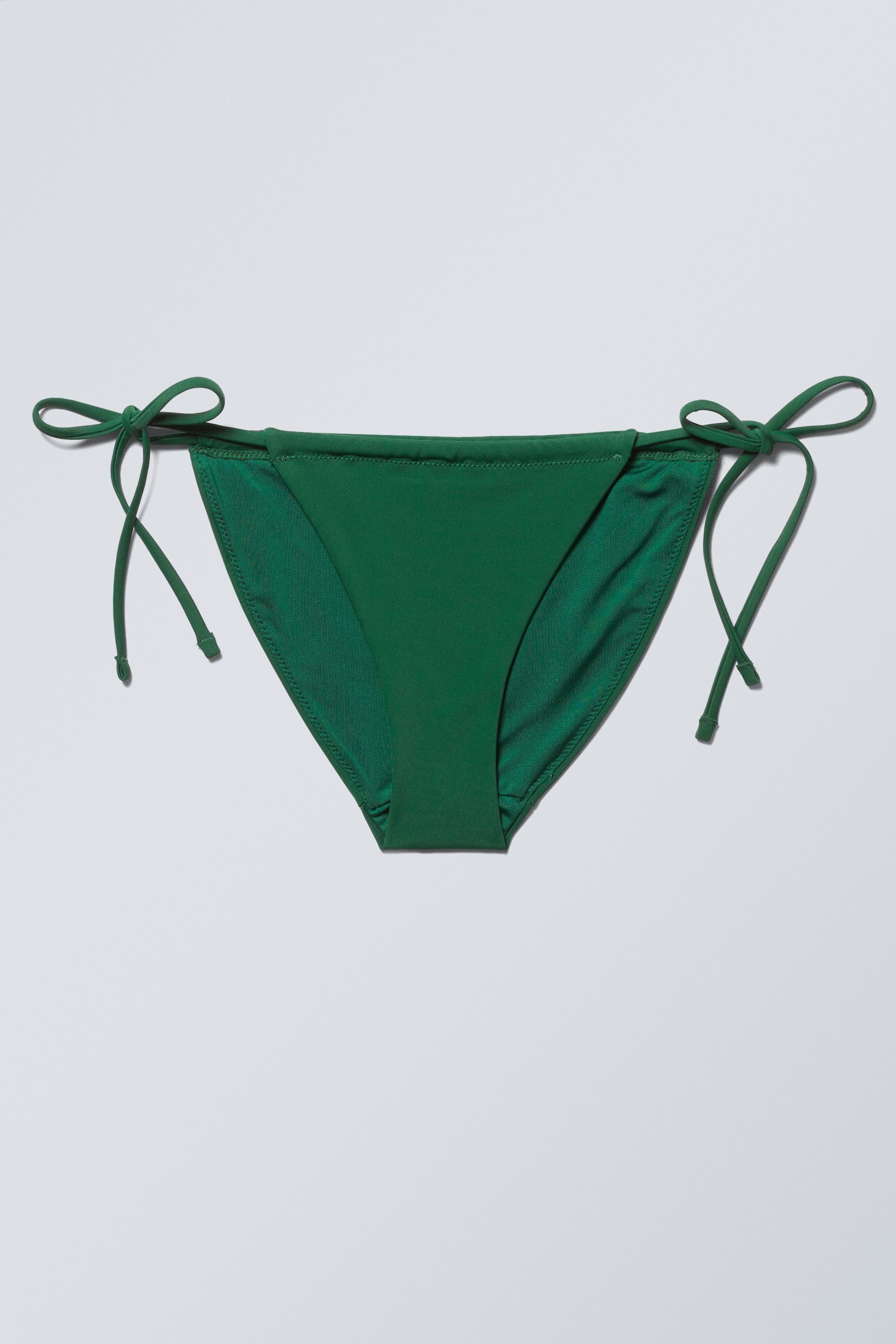 Grün - Gerüschter Bikinislip mit niedriger Taille - 0