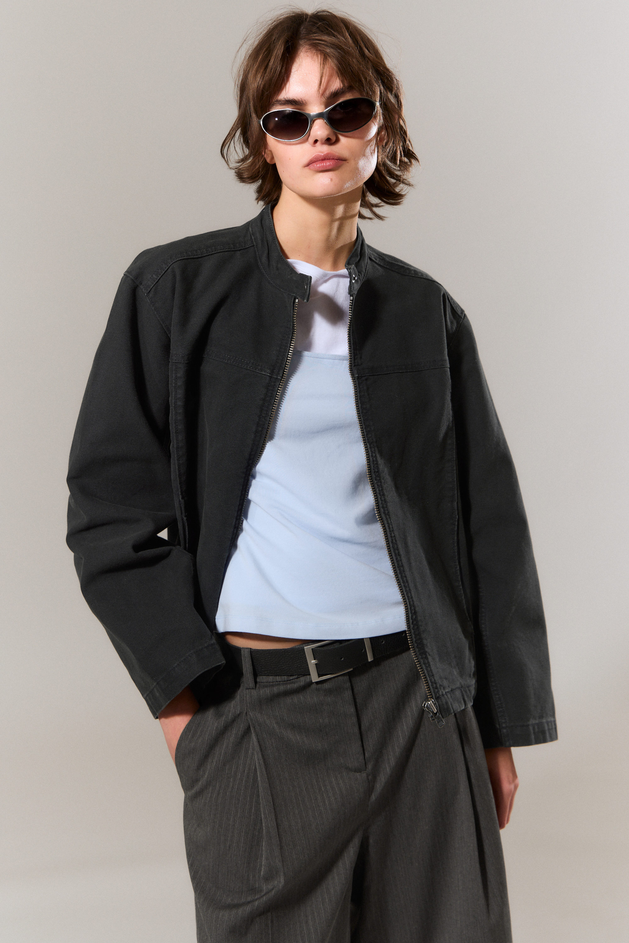 ジャケット・アウター mieajunar lincoln wool short jacket short wool blend jacket - Black | Weekday WW